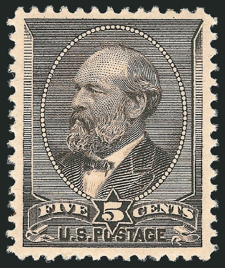 Values of US Stamp Scott Cat. 205 - 5c 1882 Garfield. Robert Siegel Auction Galleries, Oct 2011, Sale 1013, Lot 293