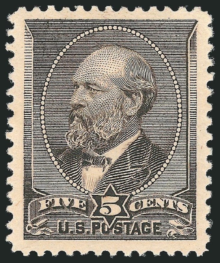 Value of US Stamp Scott Catalog # 205: 1882 5c Garfield. Robert Siegel Auction Galleries, Nov 2013, Sale 1057, Lot 793