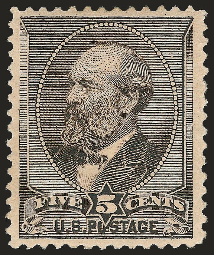 Value of US Stamps Scott Catalog 205 - 5c 1882 Garfield. Robert Siegel Auction Galleries, Jun 2009, Sale 975, Lot 1433
