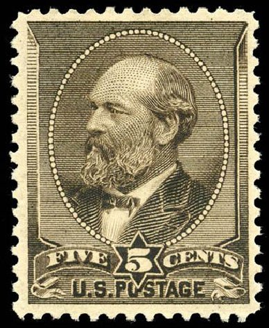 US Stamp Value Scott Catalog # 205: 5c 1882 Garfield. Matthew Bennett International, Apr 2008, Sale 326, Lot 176