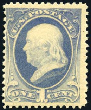 Costs of US Stamp Scott Catalogue 206: 1c 1882 Franklin. Harmer-Schau Auction Galleries, Oct 2008, Sale 79, Lot 120