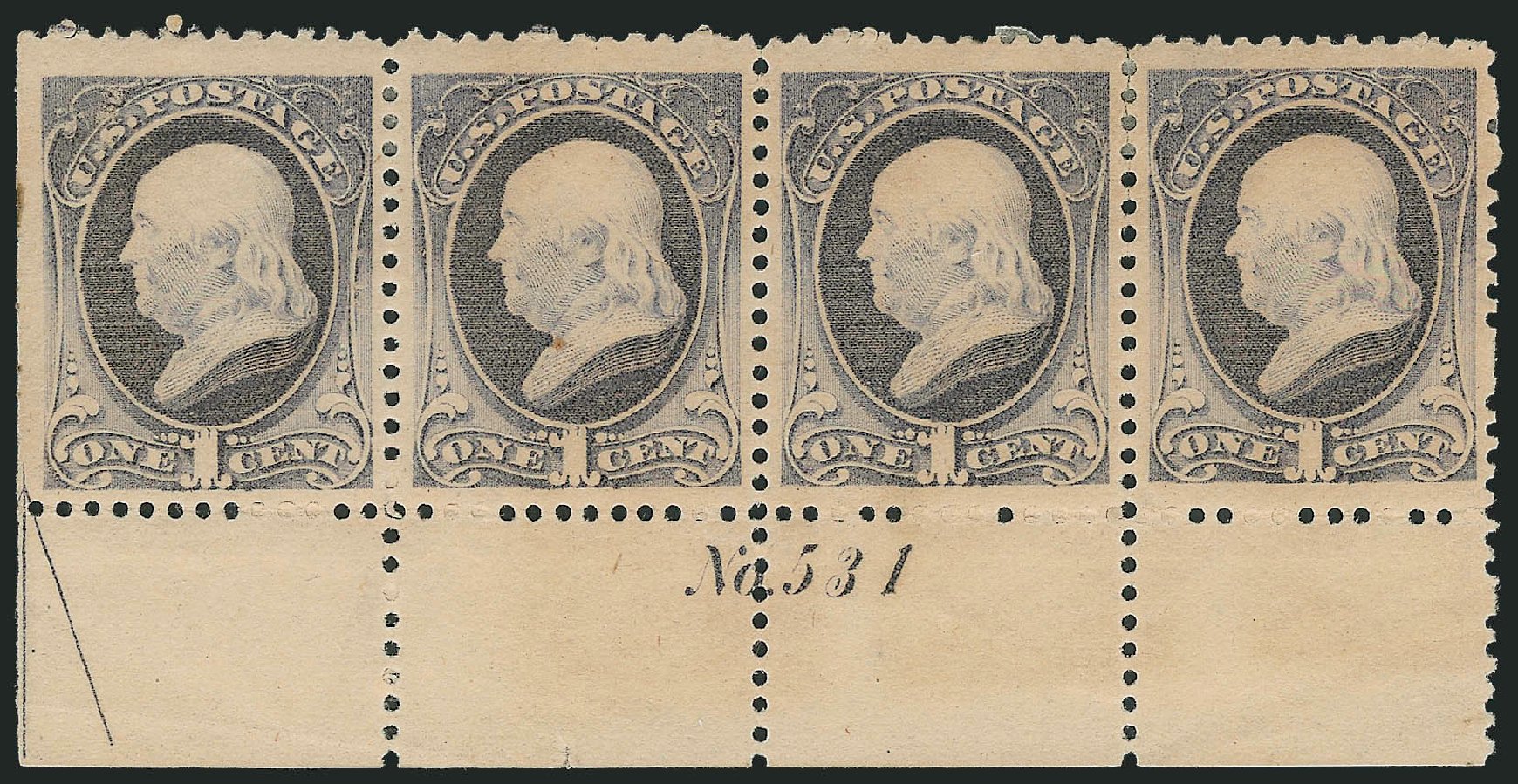 Costs of US Stamp Scott Catalogue # 206: 1882 1c Franklin. Robert Siegel Auction Galleries, Oct 2010, Sale 997, Lot 5620