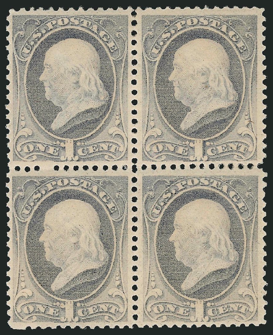 US Stamp Values Scott 206: 1882 1c Franklin. Robert Siegel Auction Galleries, Oct 2010, Sale 997, Lot 5621