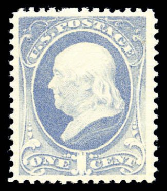 Values of US Stamps Scott Cat. #206 - 1882 1c Franklin. Matthew Bennett International, Sep 2010, Sale 333, Lot 3594