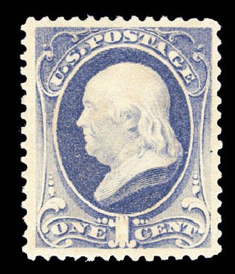 Cost of US Stamp Scott Cat. # 206: 1882 1c Franklin. Cherrystone Auctions, Jul 2013, Sale 201307, Lot 54