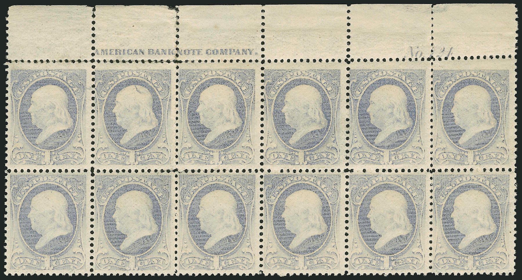 US Stamp Value Scott Cat. 206 - 1c 1882 Franklin. Robert Siegel Auction Galleries, Nov 2014, Sale 1084, Lot 3464