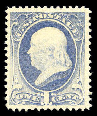 Price of US Stamp Scott Cat. # 206: 1c 1882 Franklin. Matthew Bennett International, Sep 2010, Sale 333, Lot 3595