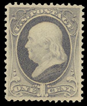 Value of US Stamps Scott Catalog # 206 - 1882 1c Franklin. Daniel Kelleher Auctions, Jun 2012, Sale 630, Lot 1422