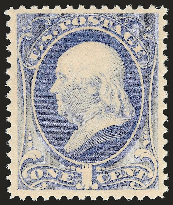 US Stamp Value Scott Cat. 206: 1c 1882 Franklin. Robert Siegel Auction Galleries, Sep 2009, Sale 976, Lot 1623