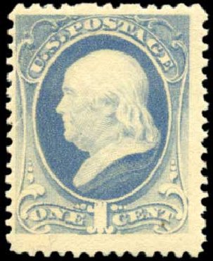 US Stamps Price Scott Cat. # 206 - 1882 1c Franklin. Harmer-Schau Auction Galleries, Oct 2010, Sale 87, Lot 176