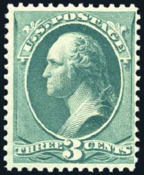 Prices of US Stamp Scott # 207: 1882 3c Washington. Harmer-Schau Auction Galleries, Oct 2010, Sale 87, Lot 177