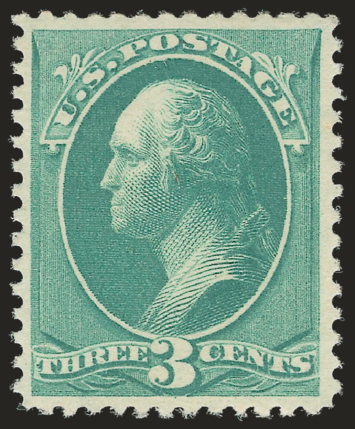 US Stamps Prices Scott Cat. #207: 3c 1882 Washington. Robert Siegel Auction Galleries, Apr 2009, Sale 972, Lot 3207