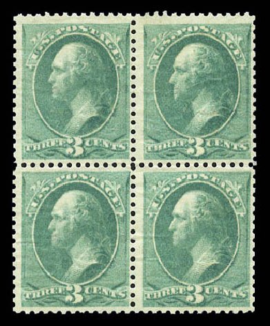 Cost of US Stamp Scott 207: 1882 3c Washington. Matthew Bennett International, Sep 2010, Sale 333, Lot 3598