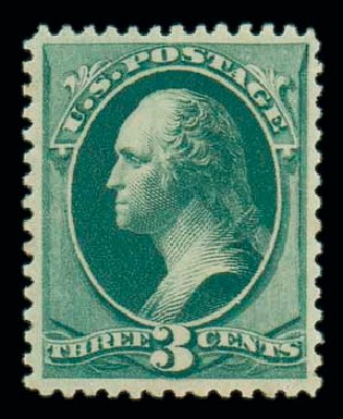 Values of US Stamp Scott Catalog 207: 1882 3c Washington. Matthew Bennett International, Oct 2007, Sale 320, Lot 484