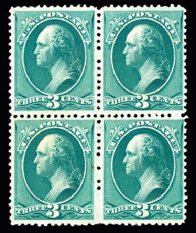 Prices of US Stamps Scott Catalog 207 - 1882 3c Washington. Matthew Bennett International, Dec 2008, Sale 330, Lot 1675