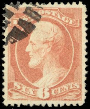 US Stamps Prices Scott # 208 - 1882 6c Lincoln. Daniel Kelleher Auctions, Sep 2014, Sale 655, Lot 297