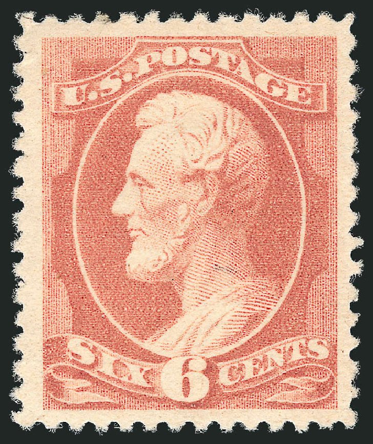 US Stamps Values Scott Cat. 208: 1882 6c Lincoln. Robert Siegel Auction Galleries, Jun 2011, Sale 1011, Lot 557