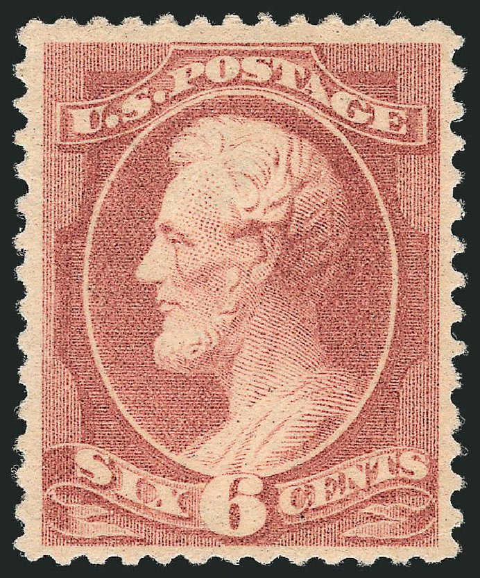 Values of US Stamps Scott Catalog 208: 1882 6c Lincoln. Robert Siegel Auction Galleries, May 2013, Sale 1044, Lot 167
