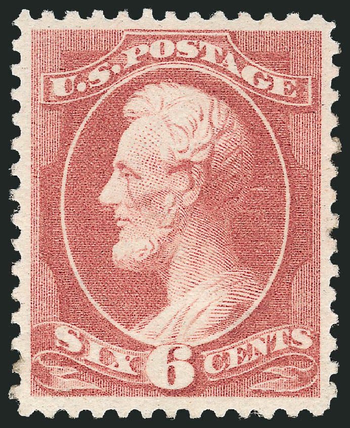 Values of US Stamp Scott Catalogue #208: 6c 1882 Lincoln. Robert Siegel Auction Galleries, Sep 2014, Sale 1078, Lot 327