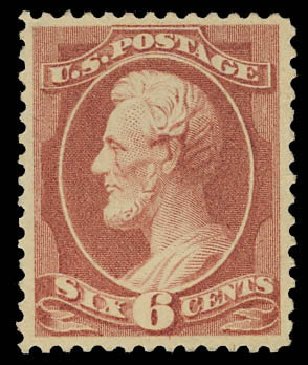 Prices of US Stamp Scott Cat. # 208 - 6c 1882 Lincoln. Daniel Kelleher Auctions, Jun 2012, Sale 630, Lot 1428