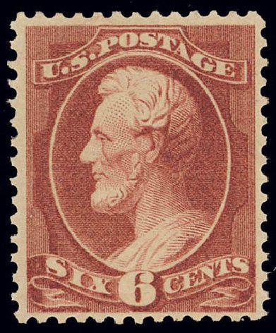 Price of US Stamps Scott # 208 - 1882 6c Lincoln. Daniel Kelleher Auctions, Feb 2013, Sale 634, Lot 148