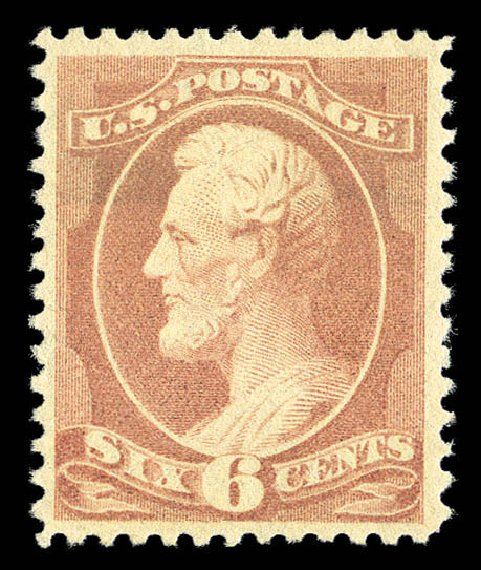 US Stamp Price Scott Cat. #208: 1882 6c Lincoln. Matthew Bennett International, Sep 2012, Sale 345, Lot 239