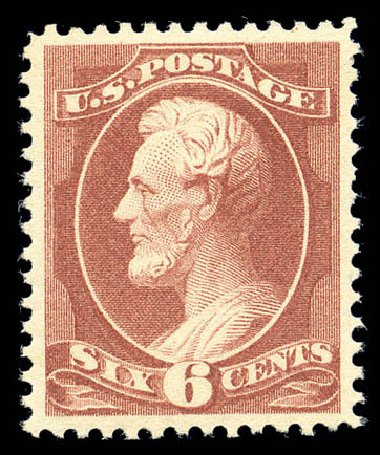 US Stamps Prices Scott Catalog # 208: 6c 1882 Lincoln. Matthew Bennett International, Sep 2010, Sale 332, Lot 2030