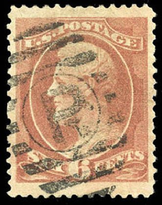 US Stamps Price Scott Catalog 208 - 1882 6c Lincoln. Matthew Bennett International, Mar 2011, Sale 337, Lot 2650