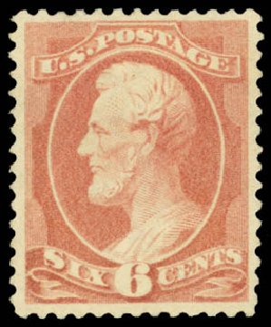 Cost of US Stamps Scott #208: 1882 6c Lincoln. Daniel Kelleher Auctions, Mar 2014, Sale 648, Lot 2090