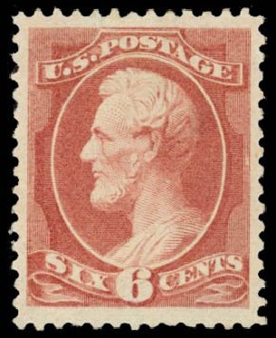 Costs of US Stamp Scott Catalogue 208 - 1882 6c Lincoln. Daniel Kelleher Auctions, May 2014, Sale 653, Lot 2140