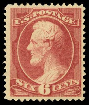 US Stamps Prices Scott Catalogue 208 - 6c 1882 Lincoln. Daniel Kelleher Auctions, Dec 2014, Sale 661, Lot 180