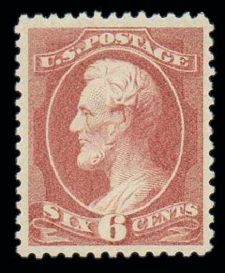 Price of US Stamps Scott Cat. #208: 1882 6c Lincoln. Matthew Bennett International, Oct 2007, Sale 320, Lot 485