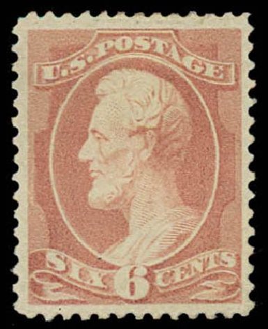 Costs of US Stamps Scott 208 - 6c 1882 Lincoln. Daniel Kelleher Auctions, Oct 2011, Sale 626, Lot 185