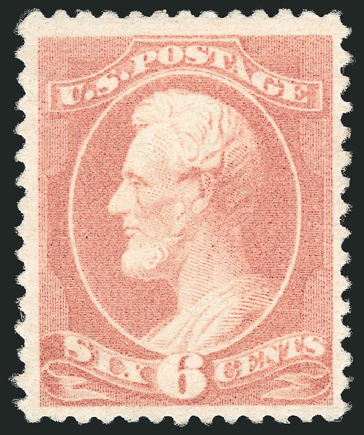 US Stamp Values Scott 208: 1882 6c Lincoln. Robert Siegel Auction Galleries, Dec 2014, Sale 1090, Lot 1355