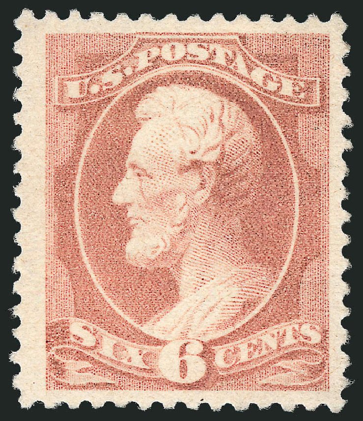 US Stamp Values Scott Catalogue #208: 1882 6c Lincoln. Robert Siegel Auction Galleries, Jun 2009, Sale 975, Lot 1435