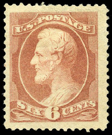 Cost of US Stamps Scott Catalogue #208: 1882 6c Lincoln. Matthew Bennett International, Mar 2011, Sale 335, Lot 82