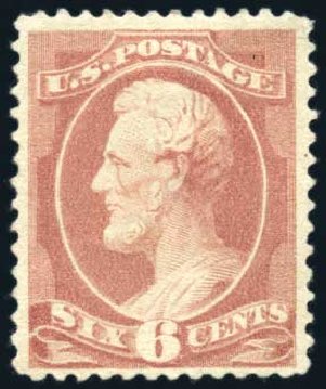 Price of US Stamp Scott #208: 6c 1882 Lincoln. Harmer-Schau Auction Galleries, Jul 2010, Sale 86, Lot 412