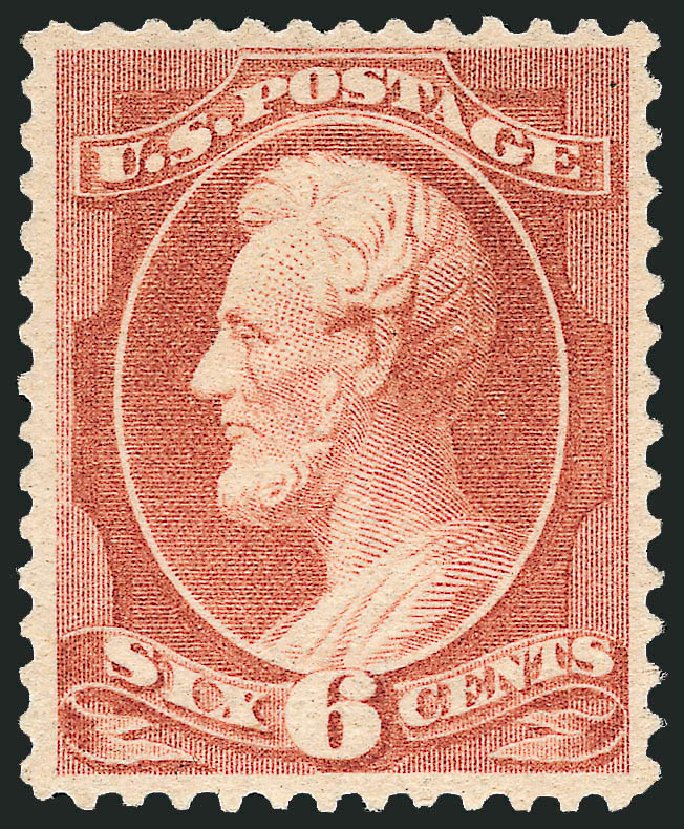 Values of US Stamps Scott Catalogue #208: 1882 6c Lincoln. Robert Siegel Auction Galleries, Oct 2008, Sale 963, Lot 832