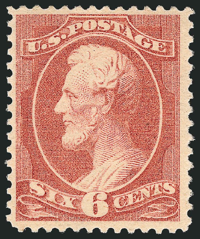 Value of US Stamp Scott Catalogue # 208 - 6c 1882 Lincoln. Robert Siegel Auction Galleries, Oct 2008, Sale 963, Lot 833