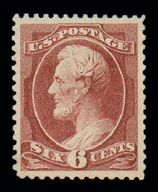 Prices of US Stamp Scott # 208 - 6c 1882 Lincoln. Matthew Bennett International, Dec 2007, Sale 324, Lot 1126