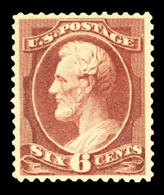 US Stamps Values Scott Catalogue #208: 6c 1882 Lincoln. Cherrystone Auctions, Jul 2013, Sale 201307, Lot 56