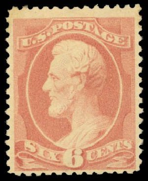 Value of US Stamp Scott Catalogue 208 - 1882 6c Lincoln. Daniel Kelleher Auctions, Sep 2014, Sale 655, Lot 296
