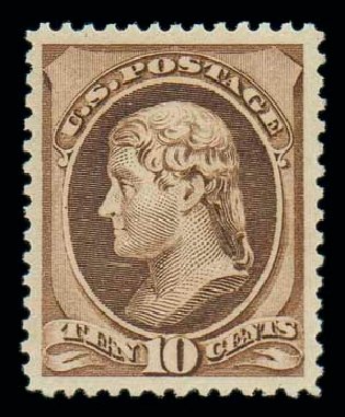 Prices of US Stamp Scott Catalogue # 209: 10c 1882 Thomas Jefferson. Matthew Bennett International, Oct 2007, Sale 322, Lot 2067