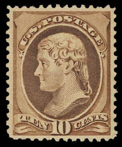 Price of US Stamp Scott Cat. # 209: 10c 1882 Thomas Jefferson. Daniel Kelleher Auctions, Oct 2011, Sale 626, Lot 187