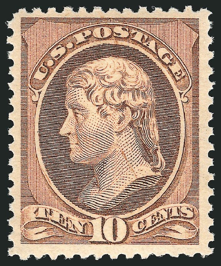 US Stamp Values Scott #209: 10c 1882 Thomas Jefferson. Robert Siegel Auction Galleries, Mar 2014, Sale 1067, Lot 1187