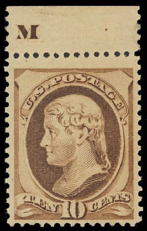Cost of US Stamps Scott Catalogue #209: 10c 1882 Thomas Jefferson. Daniel Kelleher Auctions, Oct 2012, Sale 632, Lot 1088