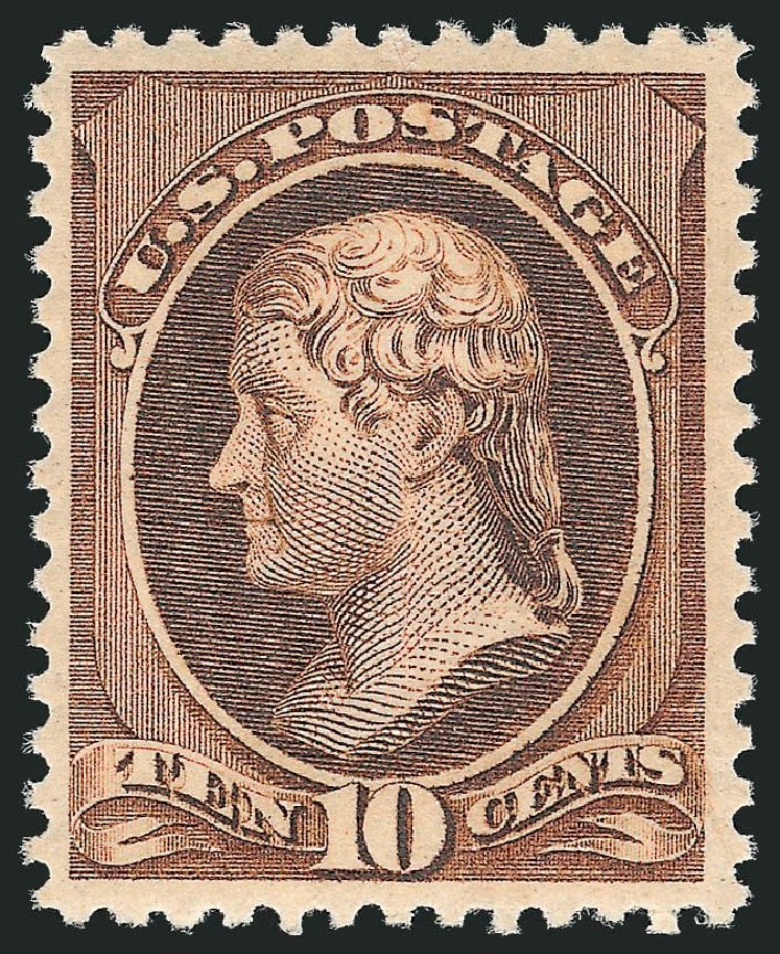 Values of US Stamps Scott Catalogue # 209 - 10c 1882 Thomas Jefferson. Robert Siegel Auction Galleries, May 2013, Sale 1044, Lot 168