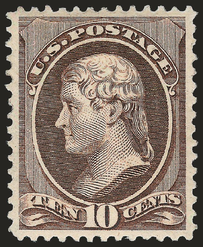 Values of US Stamps Scott Catalogue # 209 - 10c 1882 Thomas Jefferson. Robert Siegel Auction Galleries, Jun 2009, Sale 975, Lot 1438