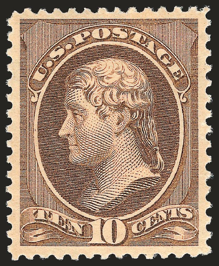 US Stamp Prices Scott Cat. #209 - 10c 1882 Thomas Jefferson. Robert Siegel Auction Galleries, Jun 2010, Sale 992, Lot 2258