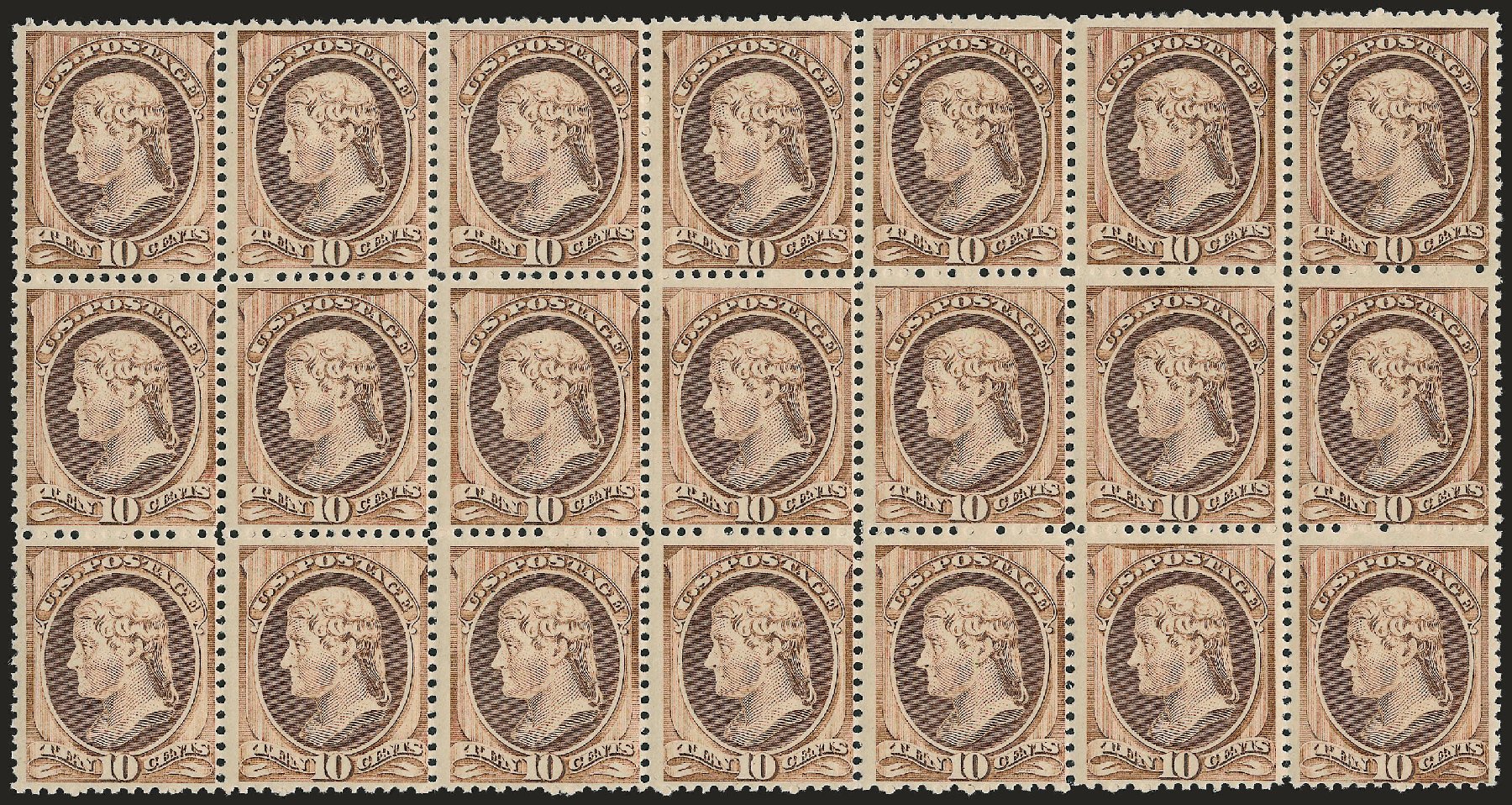 Prices of US Stamps Scott Cat. # 209 - 10c 1882 Thomas Jefferson. Robert Siegel Auction Galleries, Jun 2010, Sale 992, Lot 2259